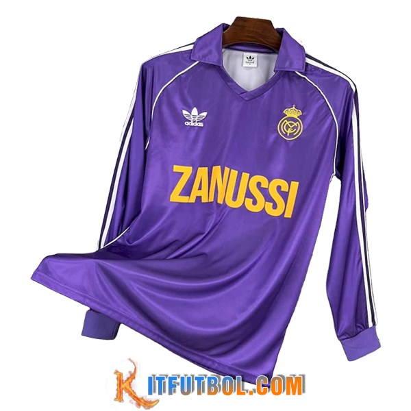 Camisetas De Futbol Real Madrid Retro Tercera Manga Largas 1984/1985