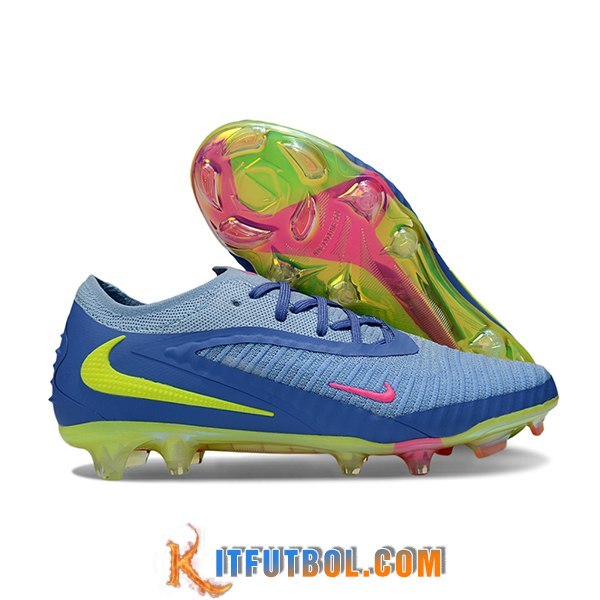Nike Botas De Fútbol Phantom GX III Elite FG Azul/Verde/Rosa