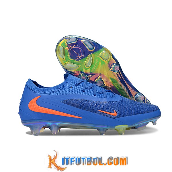 Nike Botas De Fútbol Phantom GX III Elite FG Azul/Naranja
