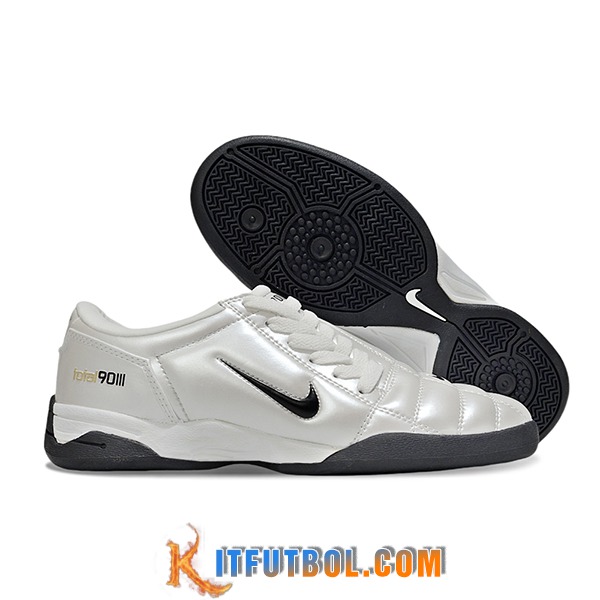 Nike Botas De Fútbol T90 IC Gris/Negro -03