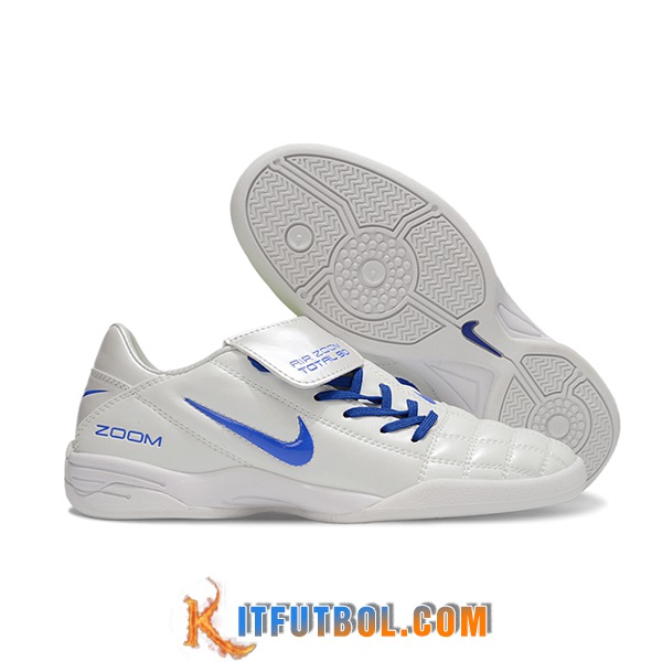 Nike Botas De Fútbol T90 TF Blanco/Azul