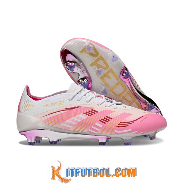 Adidas Botas De Fútbol 25 Predator Elite FG Rosa/Blanco
