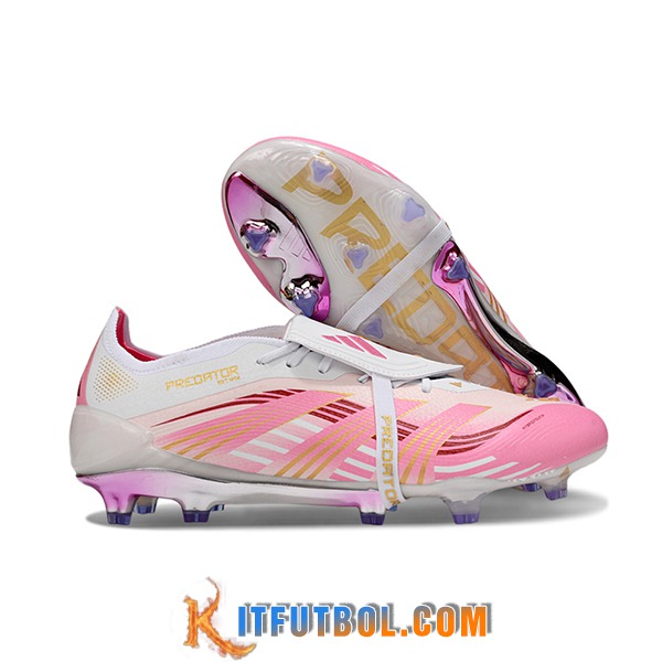 Adidas Botas De Fútbol 25 Predator Elite Tongue FG Rosa/Blanco