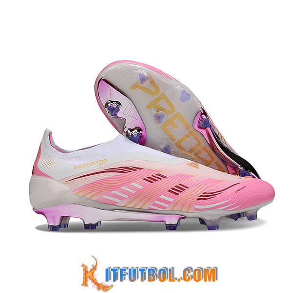 Adidas Botas De Fútbol 25 Predator Elite LL FG Rosa/Blanco