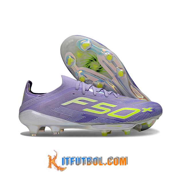 Adidas Botas De Fútbol F50+.1 FG Violeta/Verde -02