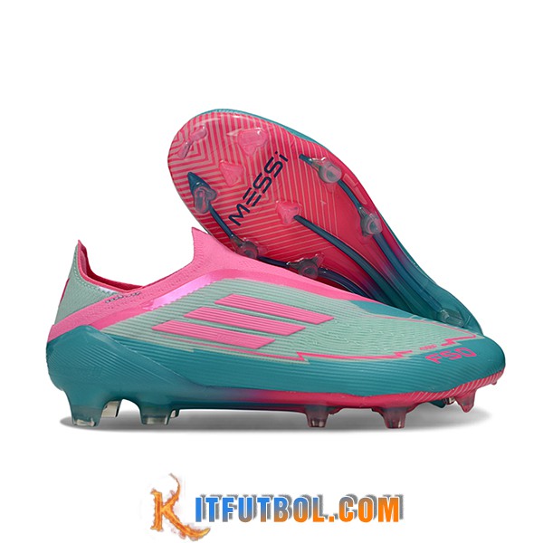 Adidas Botas De Fútbol F50 Elite Laceless FG Verde/Rosa