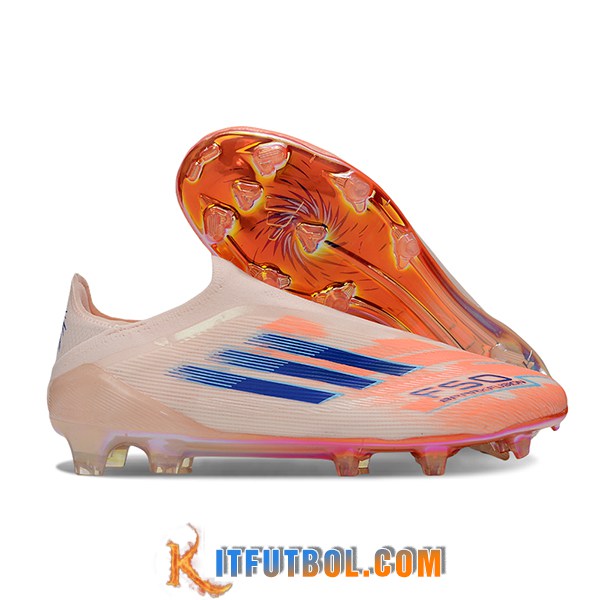 Adidas Botas De Fútbol F50 Elite Laceless FG Naranja/Azul
