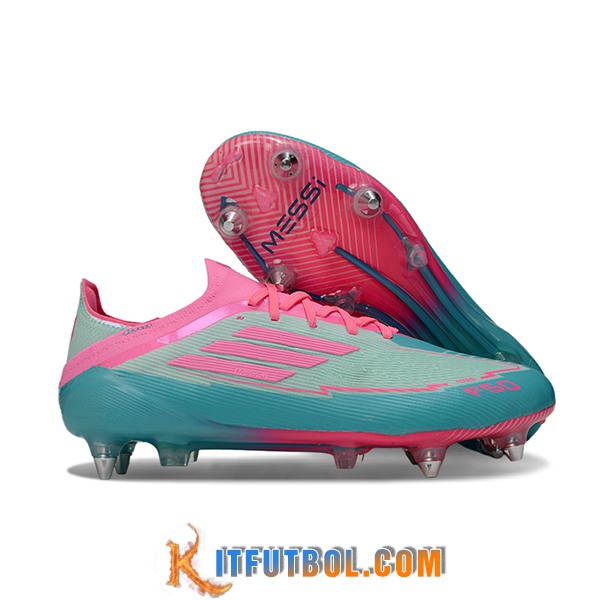 Adidas Botas De Fútbol F50 Elite SG Verde/Rosa -04