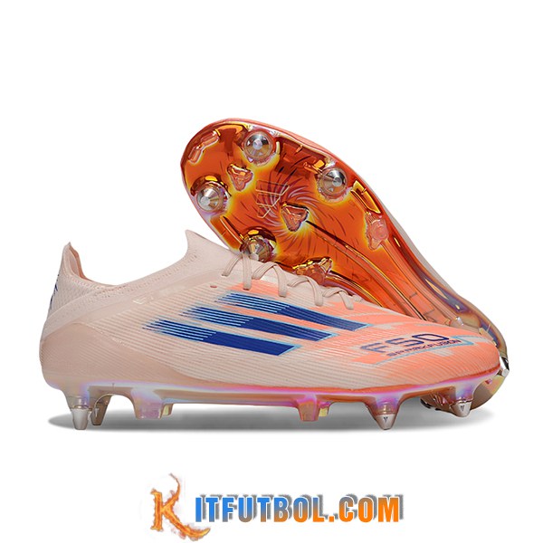 Adidas Botas De Fútbol F50 Elite SG Naranja/Azul -02