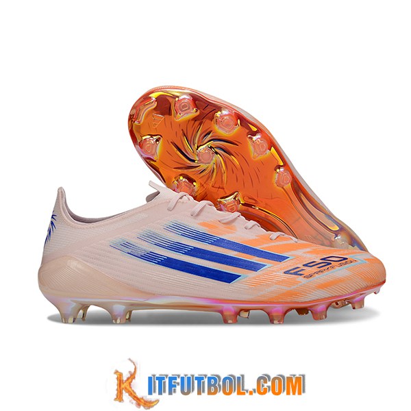Adidas Botas De Fútbol F50 ELITE FG Naranja/Azul -02