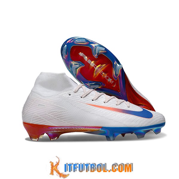 Nike Botas De Fútbol Air Zoom Mercurial Superfly IIX Elite FG Blanco/Rojo/Azul