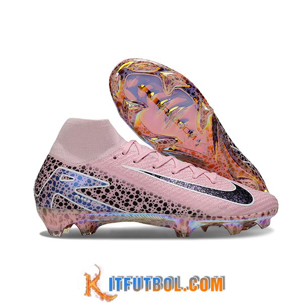 Nike Botas De Fútbol Air Zoom Mercurial Superfly IIX Elite FG Rosa/Negro -02