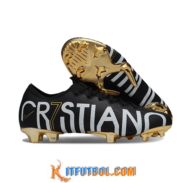 Nike Botas De Fútbol Mercurial Vapor XII Elite FG Negro/Blanco/Amarillo