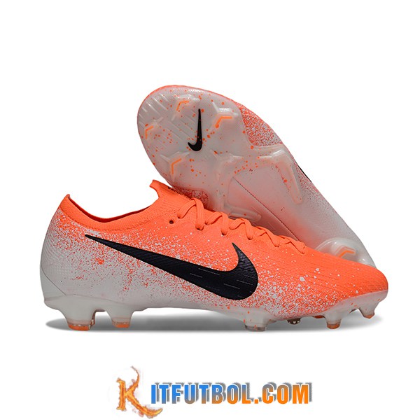 Nike Botas De Fútbol Mercurial Vapor XII Elite FG Naranja/Negro/Blanco