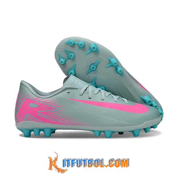 Nike Botas De Fútbol AIR ZOOM MERCURIAL VAPOR XVI ACADEMY X MBAPPE AG Verde/Rosa -02