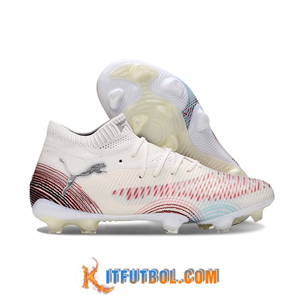 PUMA Botas De Fútbol FUTURE 8 ULTIMATE FG/AG Beige/Rojo -02