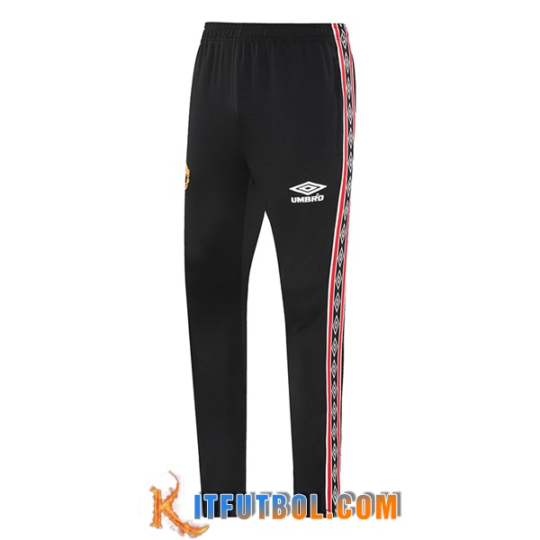 Pantalon Entrenamiento Manchester United Negro/Rojo 2025/2026 -03