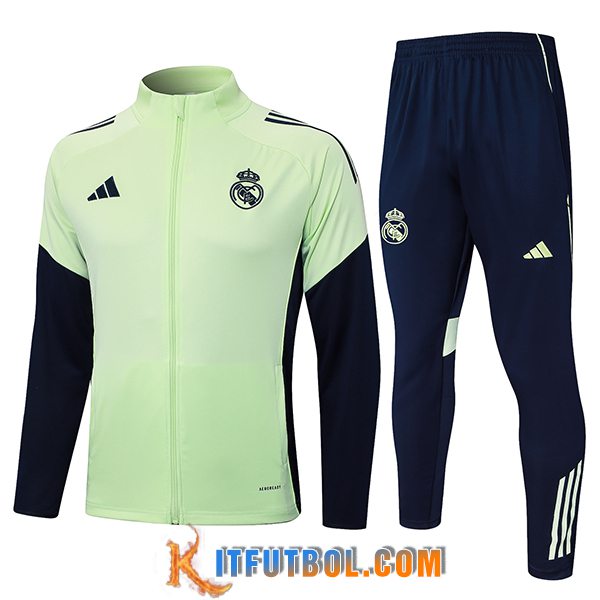Chandal Equipos De Futbol Chaquetas Real Madrid Verde/Azul 2025/2026