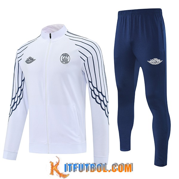 Chandal Equipos De Futbol Chaquetas PSG Blanco/Azul 2025/2026