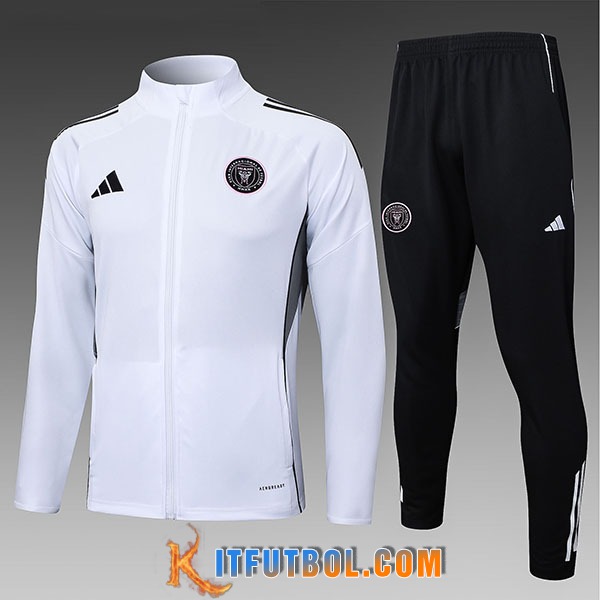 Chandal Equipos De Futbol Chaquetas Inter Miami CF Ninos Blanco/Negro 2025/2026