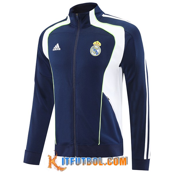 Chaquetas Futbol Real Madrid Azul/Blanco/Verde 2025/2026