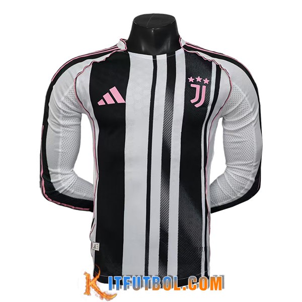 Nueva Camisetas De Futbol Juventus Manga Largas Primera 2025/2026
