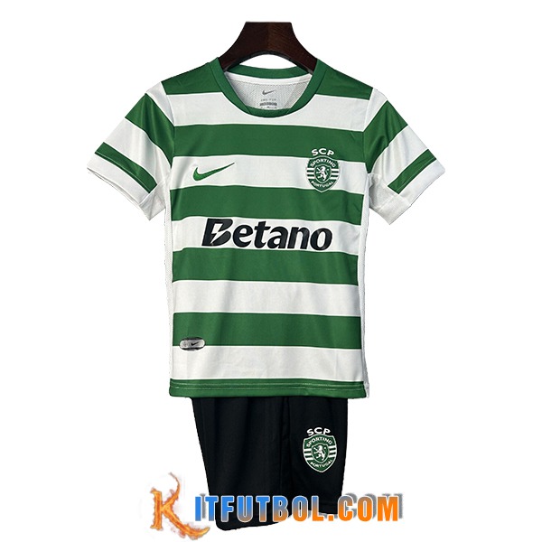 Nueva Camisetas De Futbol Sporting Ninos Primera 2025/2026