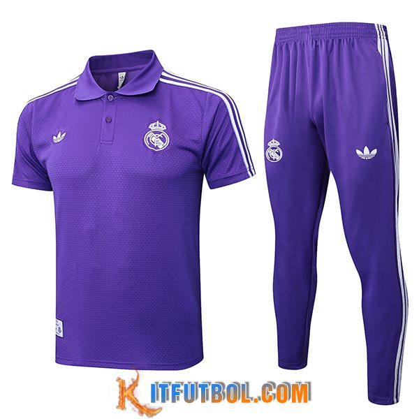 Camiseta Polo Real Madrid Violeta/Blanco 2025/2026