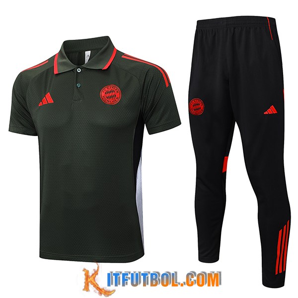Camiseta Polo Bayern Munich Verde/Rojo 2025/2026