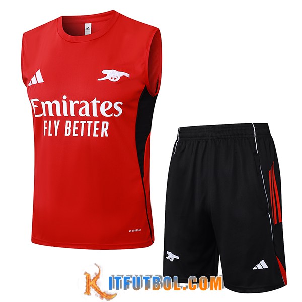 Camiseta Entrenamiento sin mangas Arsenal Rojo/Blanco/Negro 2025/2026