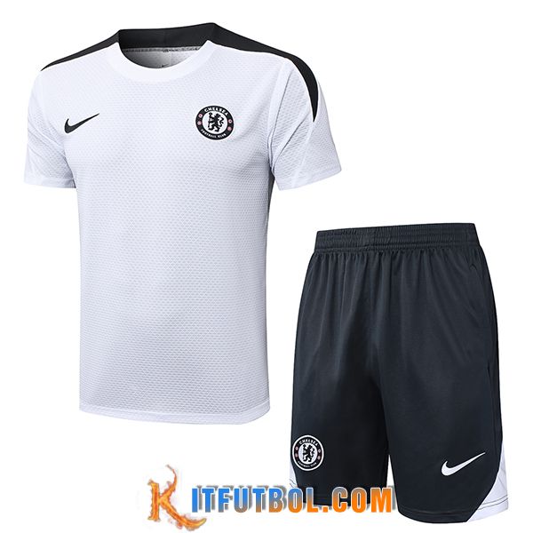 Camiseta Entrenamiento FC Chelsea Blanco/Gris 2025/2026