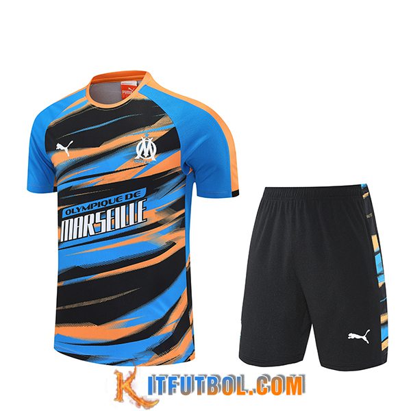 Camiseta Entrenamiento Marsella Azul/Naranja/Negro 2025/2026