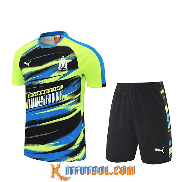 Camiseta Entrenamiento Marsella Verde/Azul/Negro 2025/2026