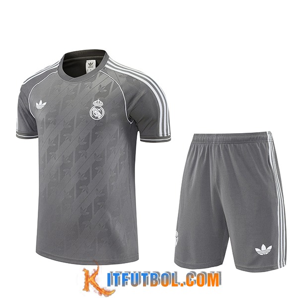 Camiseta Entrenamiento Real Madrid Gris/Blanco 2025/2026 -02