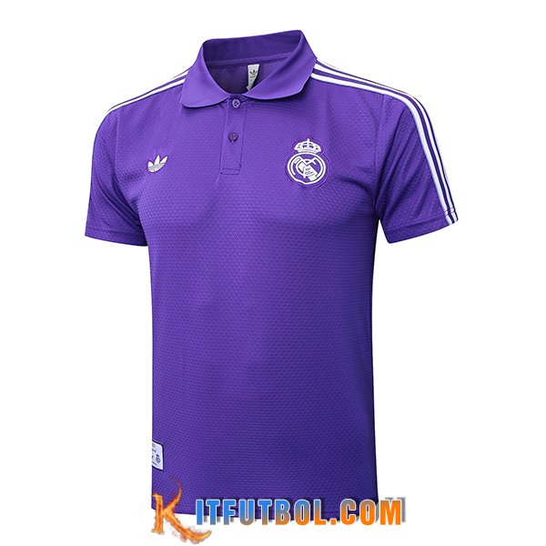 Camiseta Polo Real Madrid Violeta/Blanco 2025/2026