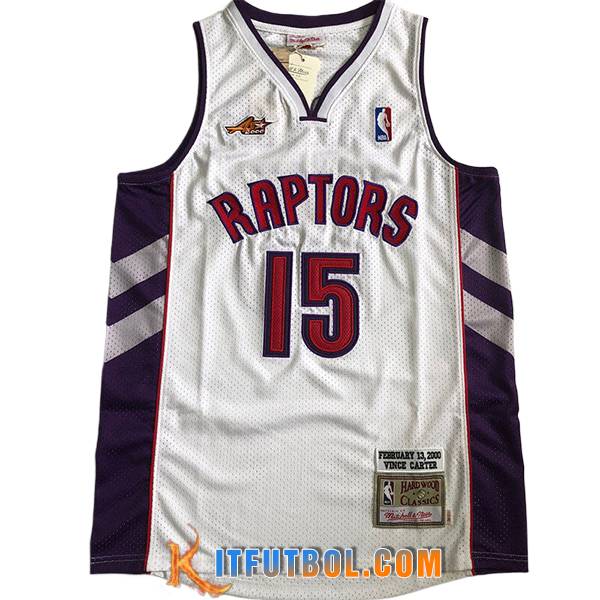 Camisetas De Futbol Toronto Raptors (CARTER #15) 2025/26 Blanco/Violeta/Rojo