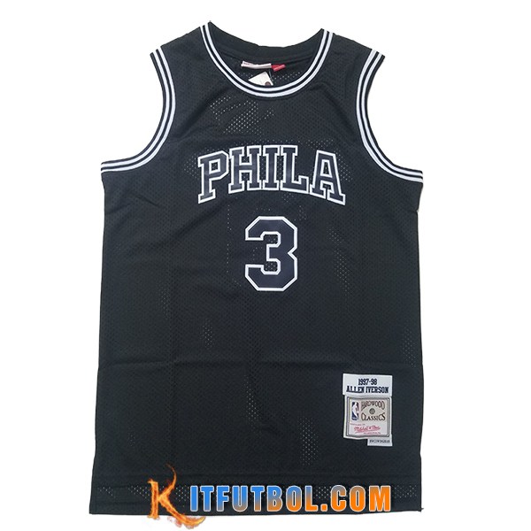 Camisetas De Futbol Philadelphia 76ers (IVERSON #3) 2025/26 Negro