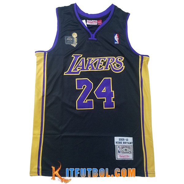 Camisetas De Futbol Los Angeles Lakers (BRYANT #24) 2025/26 Negro/Amarillo/Violeta