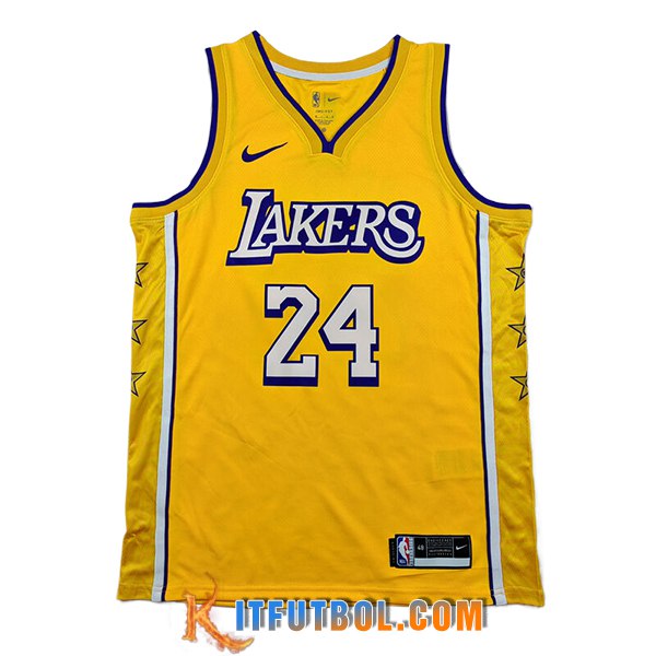 Camisetas De Futbol Los Angeles Lakers (BRYANT #24) 2025/26 Amarillo