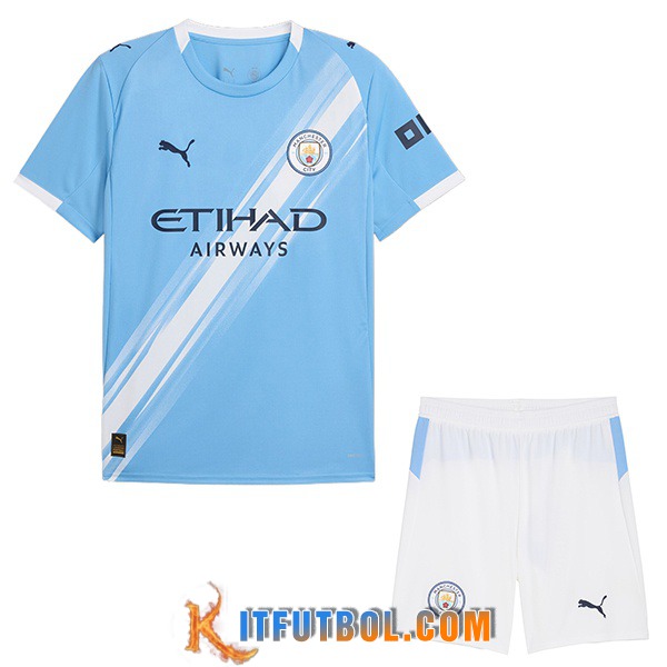 Camisetas Futbol Manchester City Primera + Cortos 2025/2026