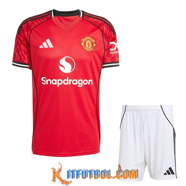 Camisetas Futbol Manchester United Primera + Cortos 2025/2026