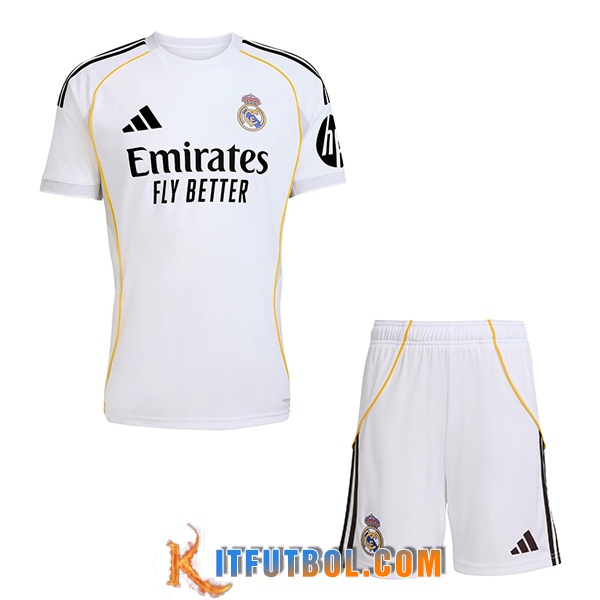 Camisetas Futbol Real Madrid Primera + Cortos 2025/2026