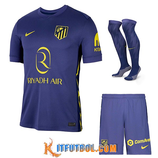Camisetas Futbol Atletico Madrid Segunda (Cortos + Calcetines) 2025/2026