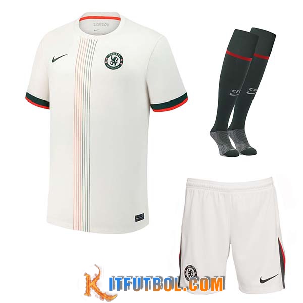 Camisetas Futbol Chelsea Segunda (Cortos + Calcetines) 2025/2026