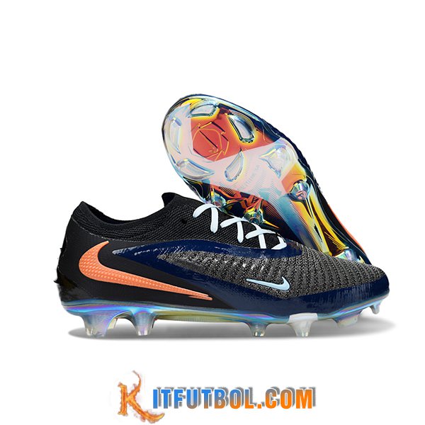 Nike Botas De Fútbol Phantom GX III Elite FG Negro/Azul/Naranja