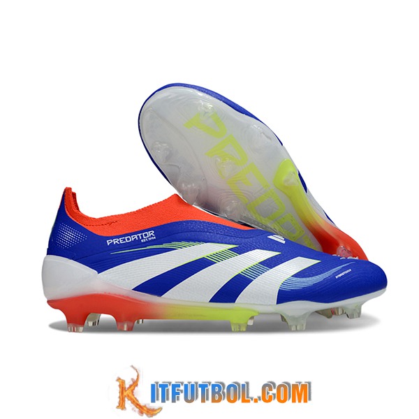 Adidas Botas De Fútbol 25 Predator Elite LL FG Azul/Blanco/Naranja