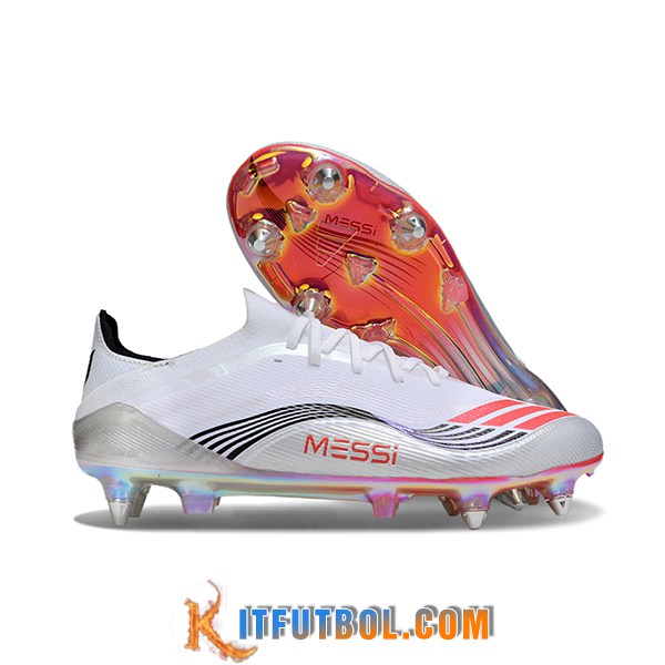 Adidas Botas De Fútbol F50 Elite SG Blanco/Negro/Naranja