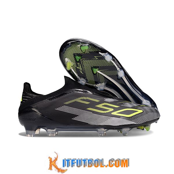 Adidas Botas De Fútbol F50 Elite Laceless FG Negro/Verde