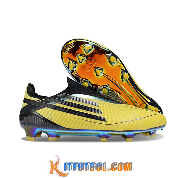 Adidas Botas De Fútbol F50 Elite Laceless FG Amarillo/Negro