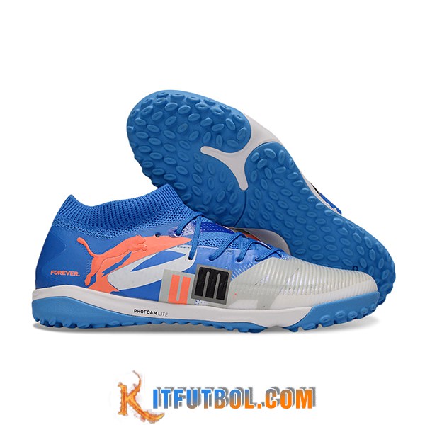 PUMA Botas De Fútbol FUTURE 8 ULTIMATE TF Azul/Gris/Naranja